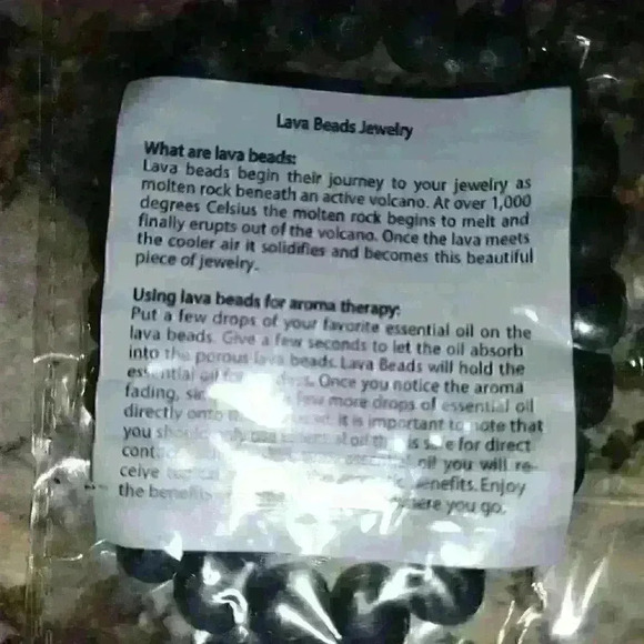 Unisex Lava And Gemstone Bracelets Set Of Three Brand New In Package - Picture 11 of 12